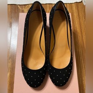 NWT Sézane Helena Babies Sueded Black Studs